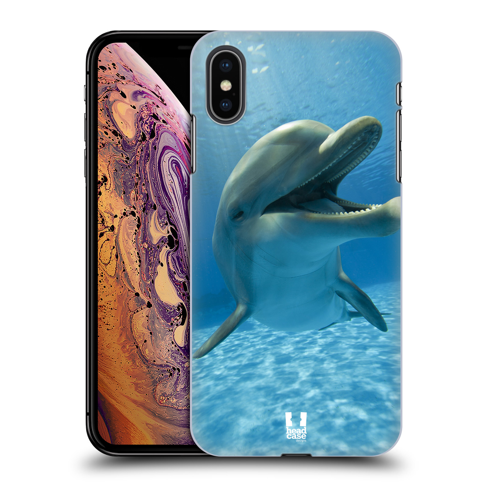 Zadní obal pro mobil Apple Iphone XS MAX - HEAD CASE - Svět zvířat delfín v moři