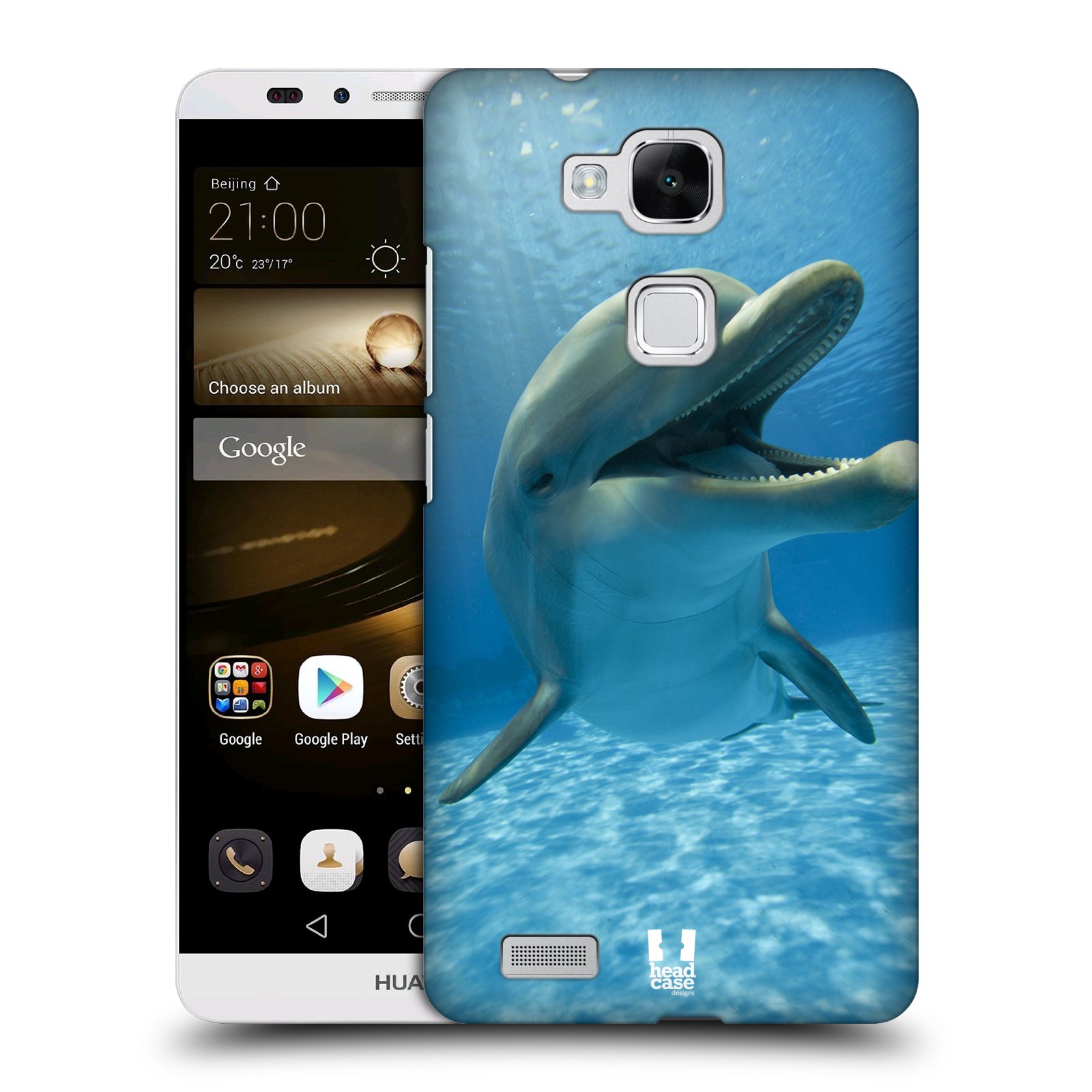 HEAD CASE plastový obal na mobil Huawei Mate 7 vzor Divočina, Divoký život a zvířata foto MODRÁ DELFÍN