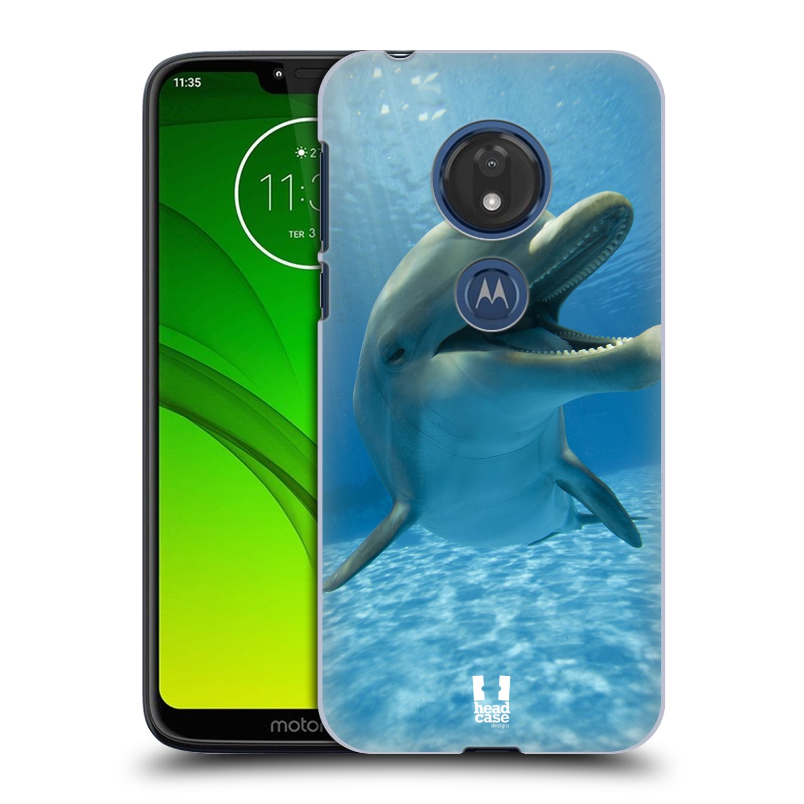 Pouzdro na mobil Motorola Moto G7 Play vzor Divočina, Divoký život a zvířata foto MODRÁ DELFÍN