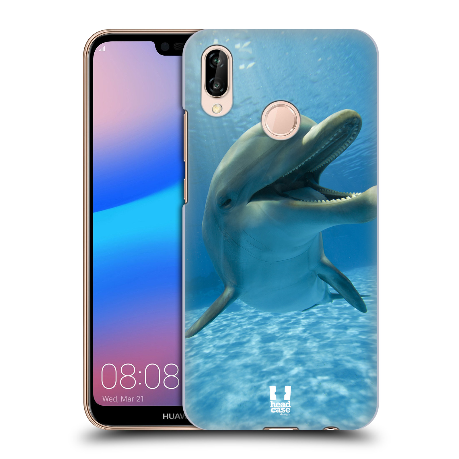 Zadní obal pro mobil Huawei P20 LITE - HEAD CASE - Svět zvířat delfín v moři