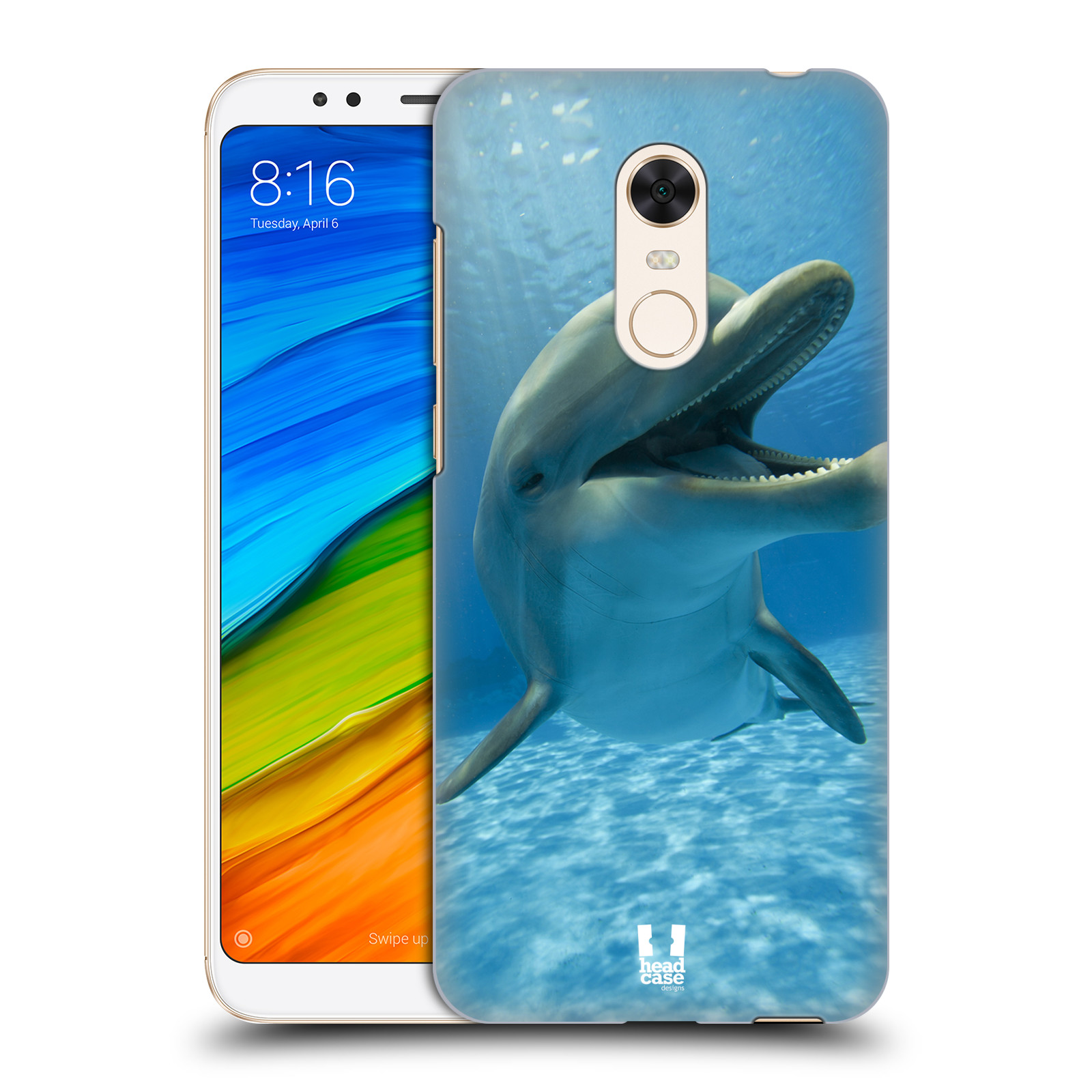 HEAD CASE plastový obal na mobil Xiaomi Redmi 5 PLUS vzor Divočina, Divoký život a zvířata foto MODRÁ DELFÍN