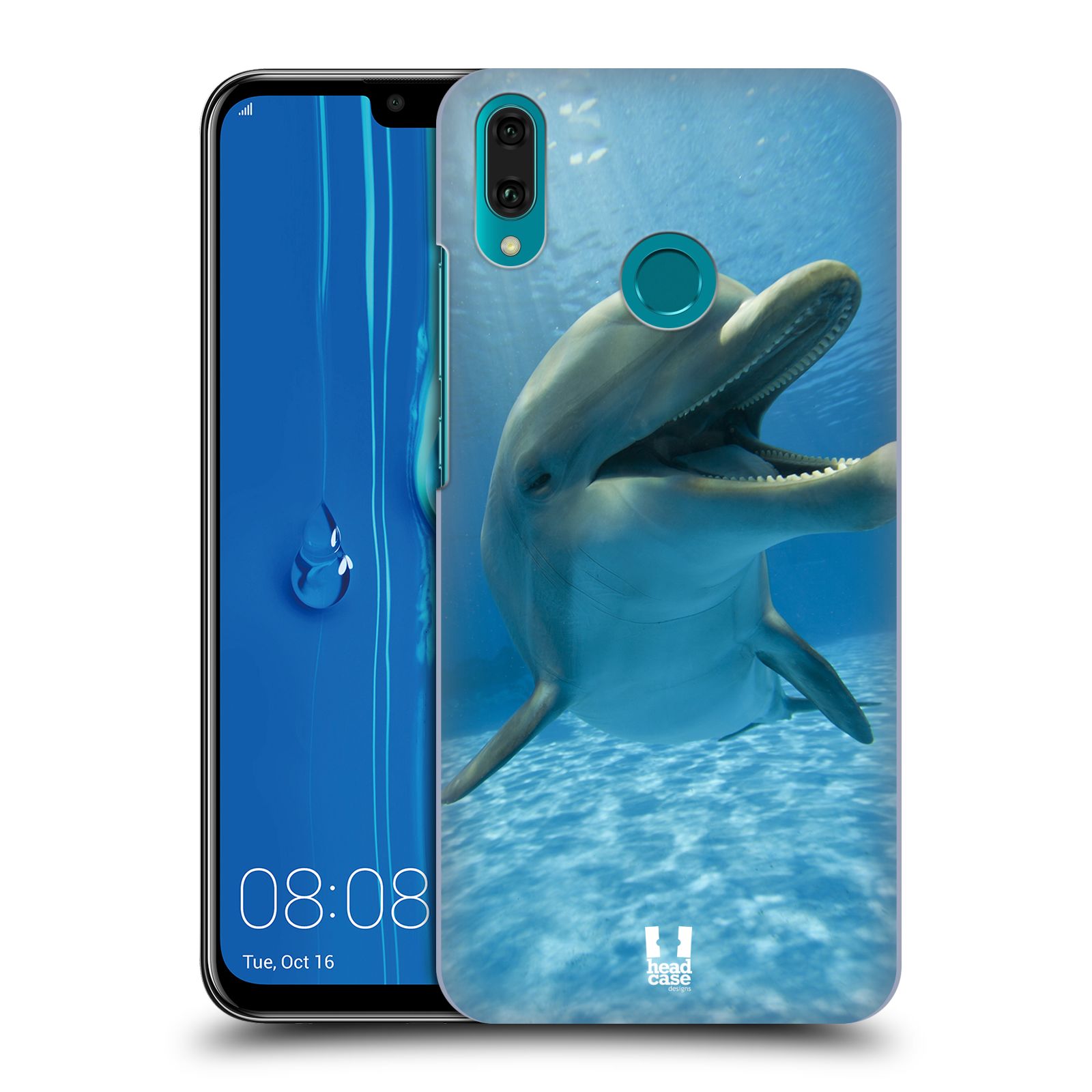 Pouzdro na mobil Huawei Y9 2019 - HEAD CASE - vzor Divočina, Divoký život a zvířata foto MODRÁ DELFÍN