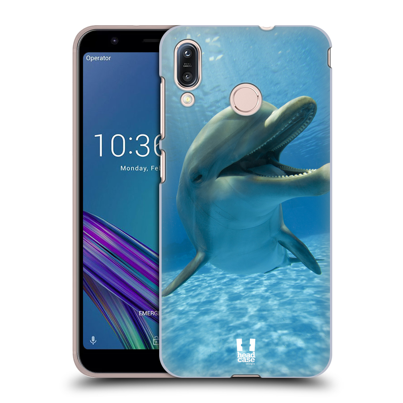 Zadní obal pro mobil Asus Zenfone Max (M1) ZB555KL - HEAD CASE - Svět zvířat delfín v moři
