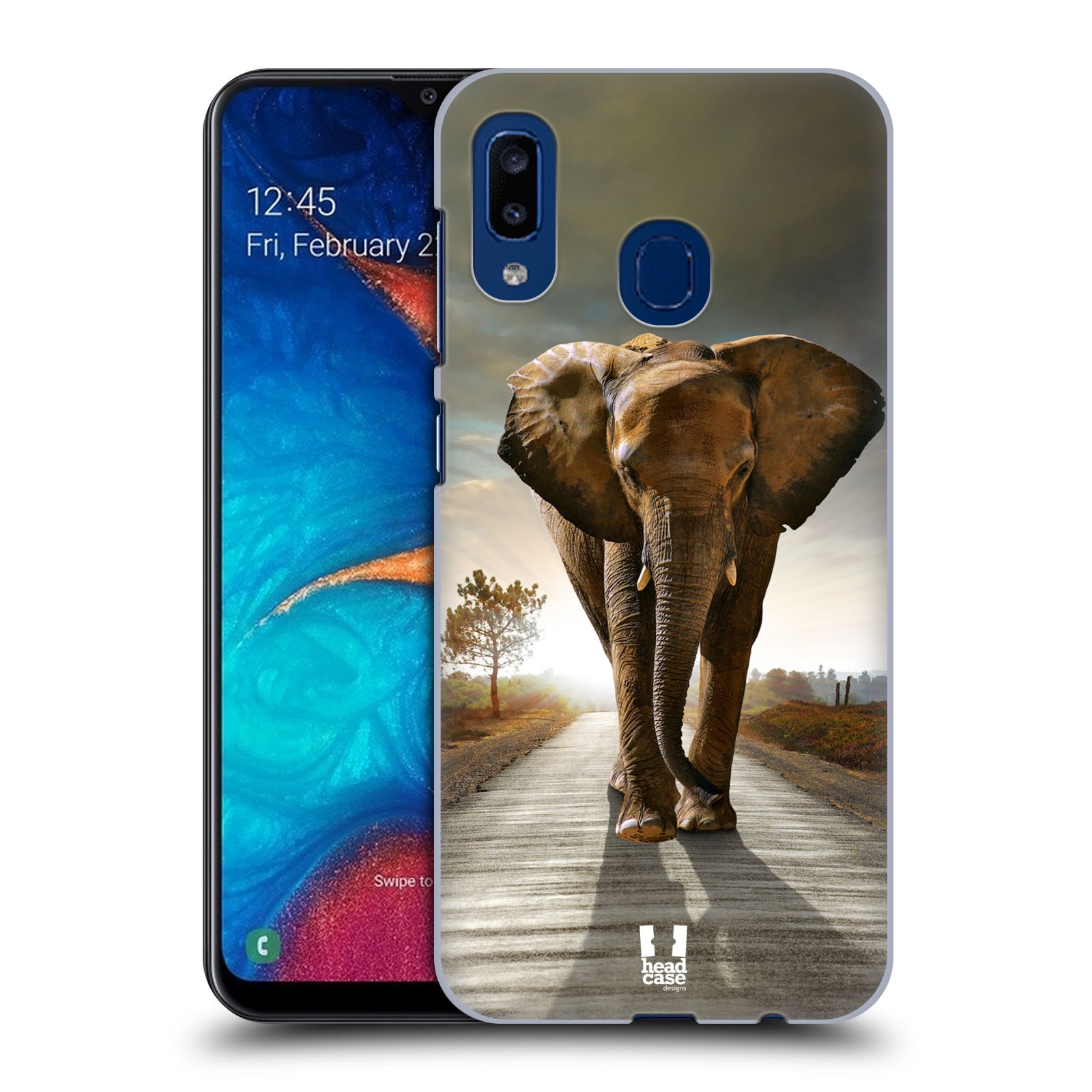 Zadní obal pro mobil Samsung Galaxy A20 - HEAD CASE - Svět zvířat kráčející slon