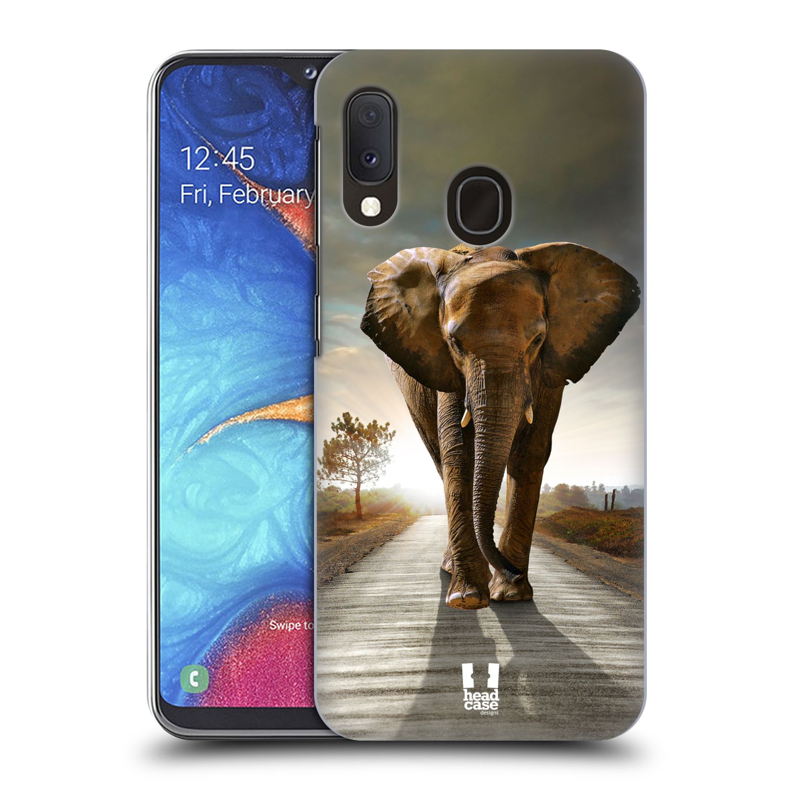 Zadní obal pro mobil Samsung Galaxy A20E - HEAD CASE - Svět zvířat kráčející slon