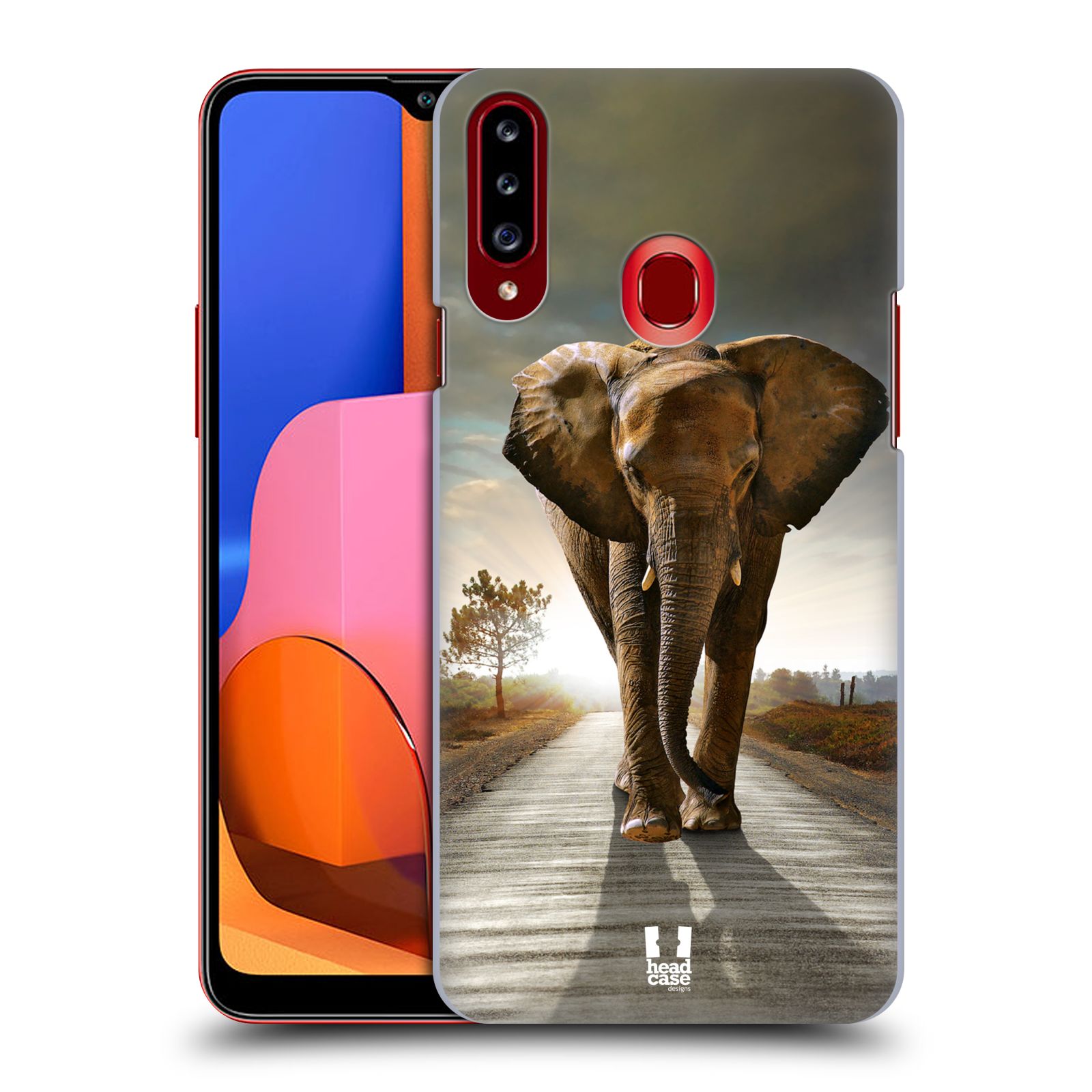 Zadní obal pro mobil Samsung Galaxy A20s - HEAD CASE - Svět zvířat kráčející slon