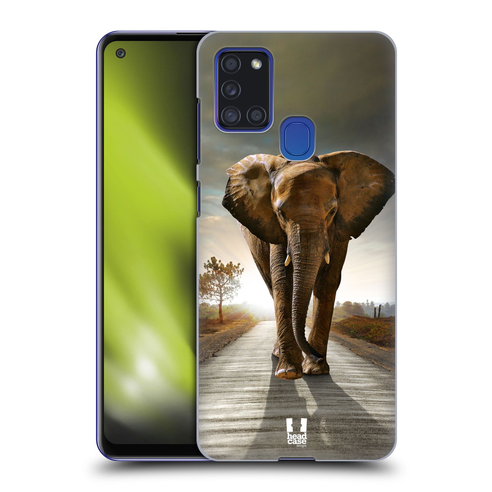 Zadní obal pro mobil Samsung Galaxy A21s - HEAD CASE - Svět zvířat kráčející slon