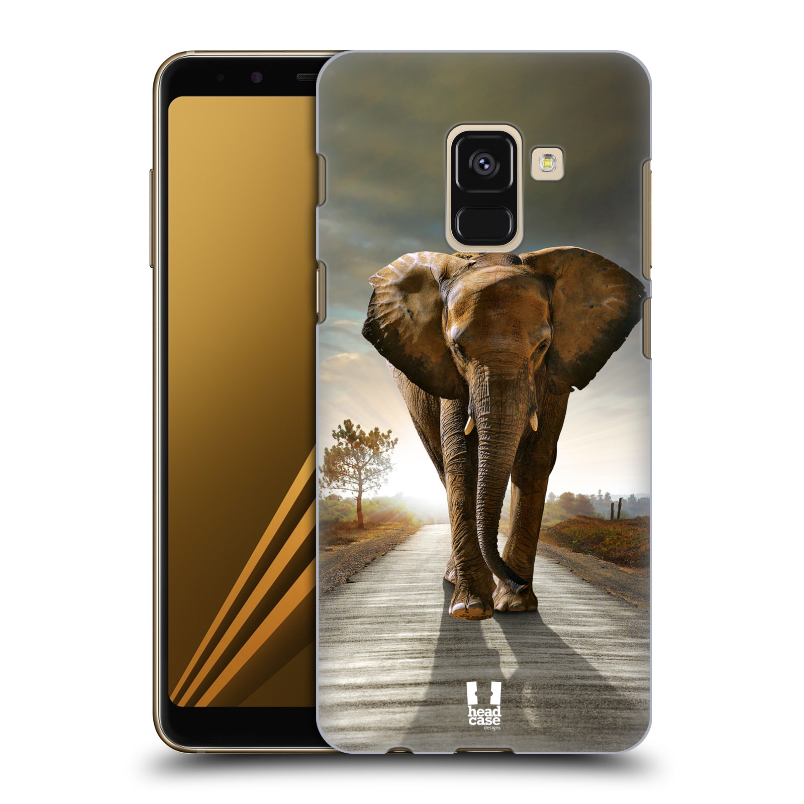 Zadní obal pro mobil Samsung Galaxy A8+ - HEAD CASE - Svět zvířat kráčející slon