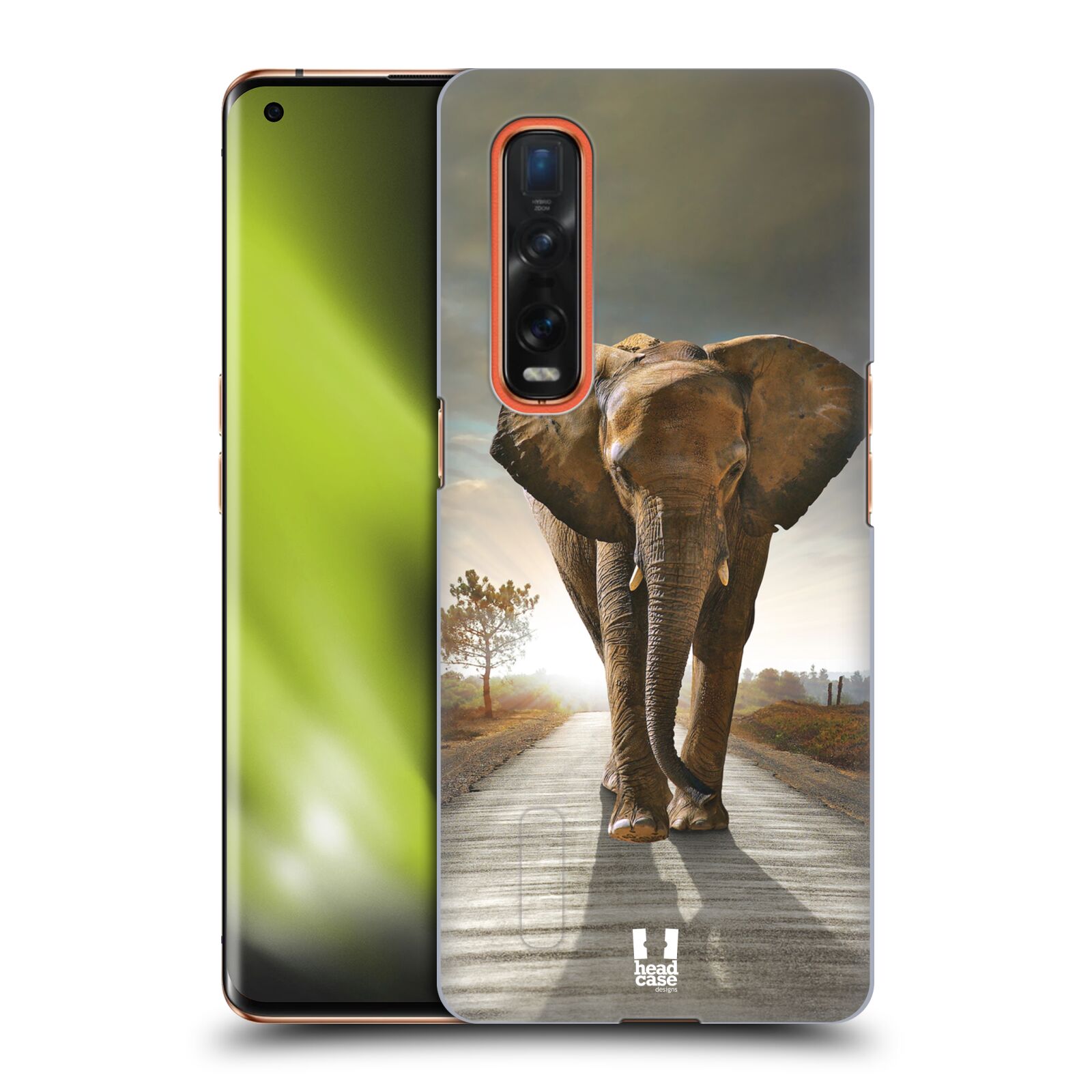 Zadní obal pro mobil Oppo Find X2 PRO - HEAD CASE - Svět zvířat kráčející slon
