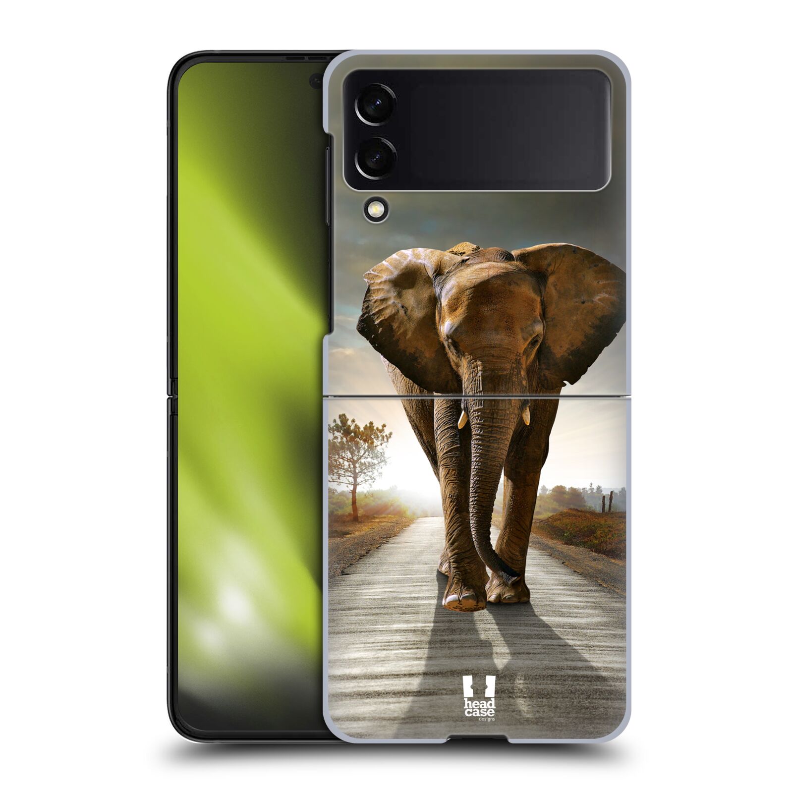 Zadní obal pro mobil Samsung Z Flip 3 5G - HEAD CASE - Svět zvířat kráčející slon