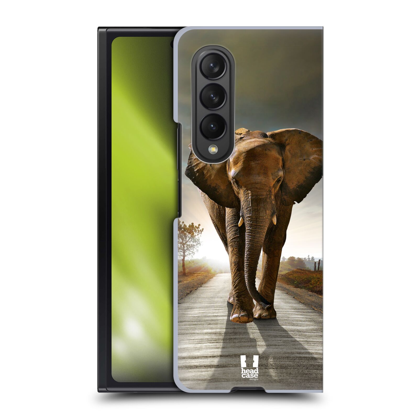Zadní obal pro mobil Samsung Galaxy Z Fold 3 5G - HEAD CASE - Svět zvířat kráčející slon