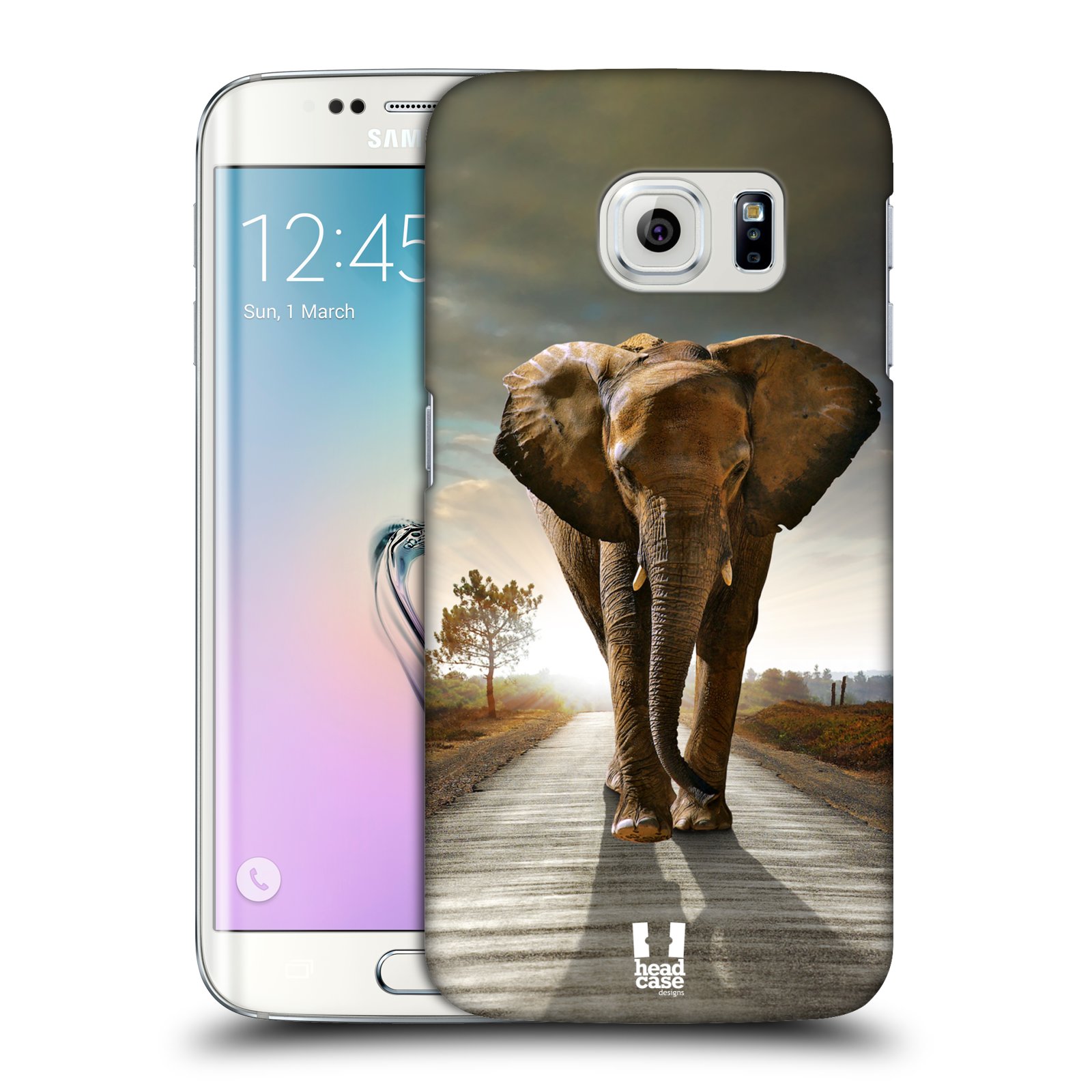 Zadní obal pro mobil Samsung Galaxy S6 EDGE - HEAD CASE - Svět zvířat kráčející slon