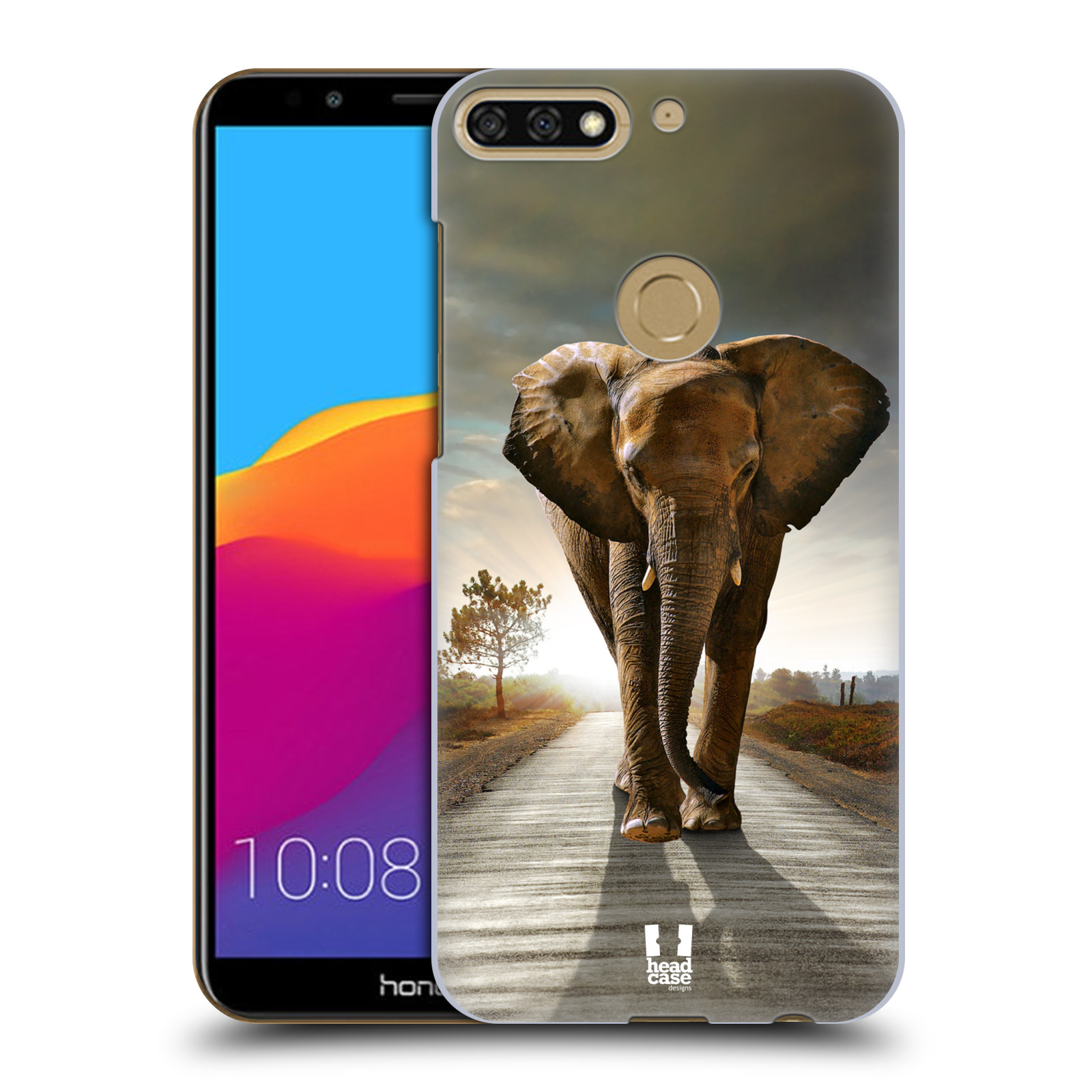 HEAD CASE plastový obal na mobil Honor 7c vzor Divočina, Divoký život a zvířata foto AFRIKA KRÁČEJÍCI SLON