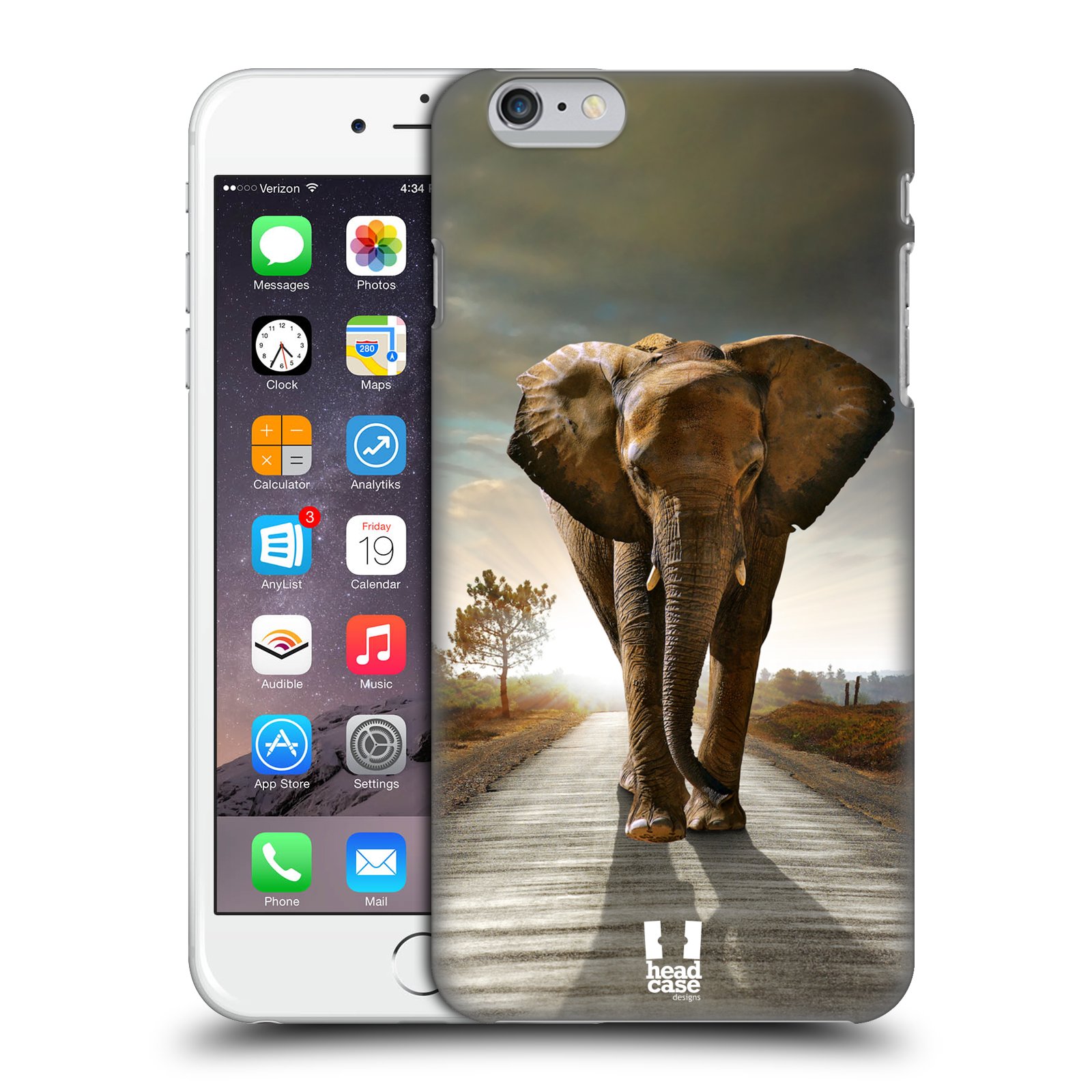 Zadní obal pro mobil Apple Iphone 6 PLUS / 6S PLUS - HEAD CASE - Svět zvířat kráčející slon