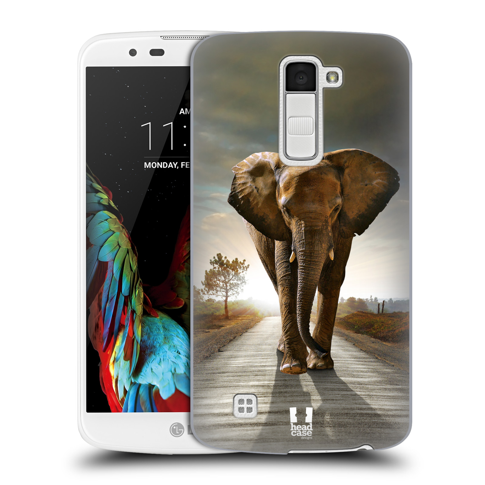HEAD CASE plastový obal na mobil LG K10 vzor Divočina, Divoký život a zvířata foto AFRIKA KRÁČEJÍCI SLON