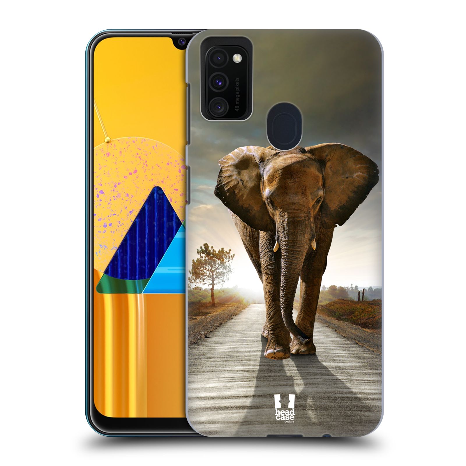 Zadní obal pro mobil Samsung Galaxy M21 - HEAD CASE - Svět zvířat kráčející slon