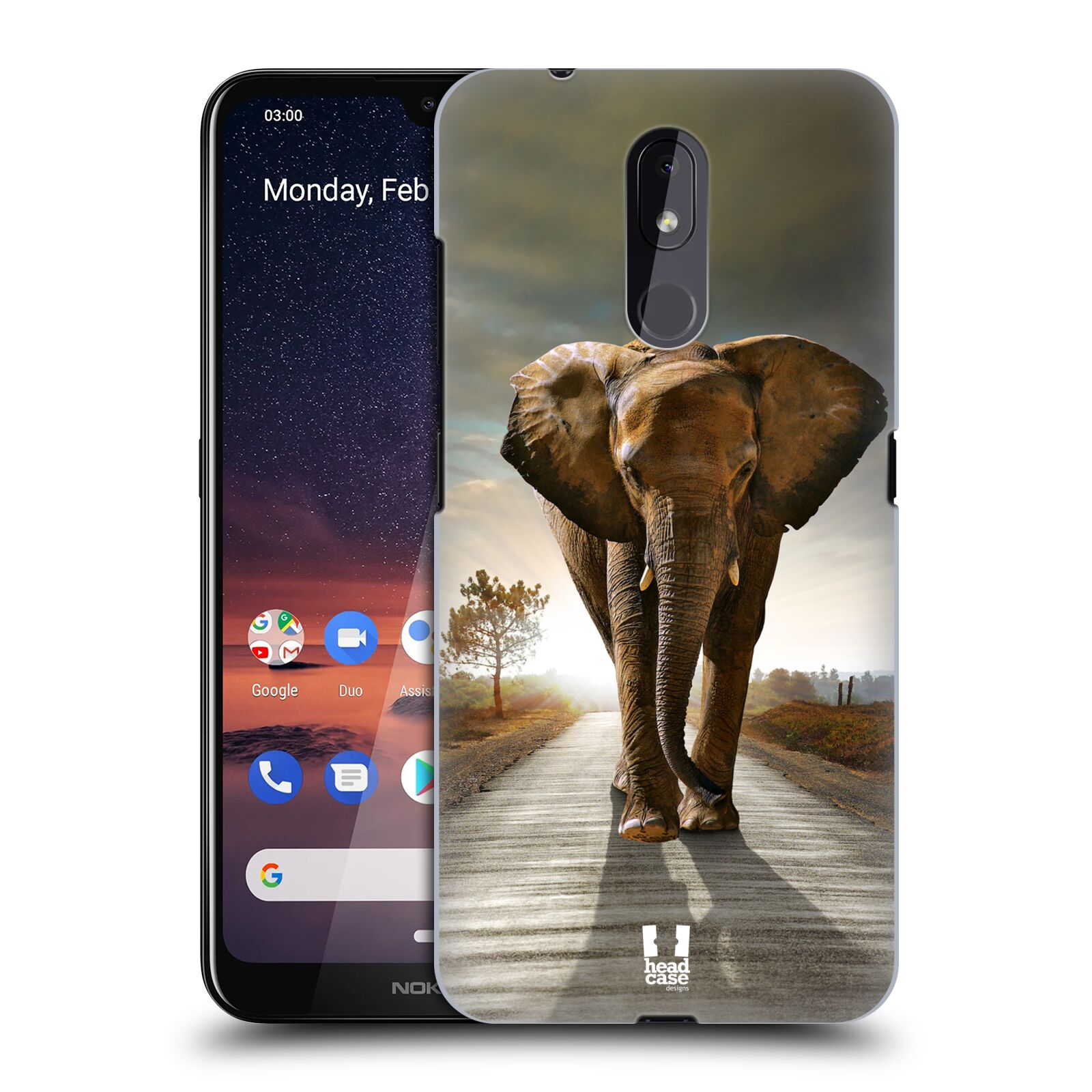 Pouzdro na mobil Nokia 3.2 - HEAD CASE - vzor Divočina, Divoký život a zvířata foto AFRIKA KRÁČEJÍCI SLON
