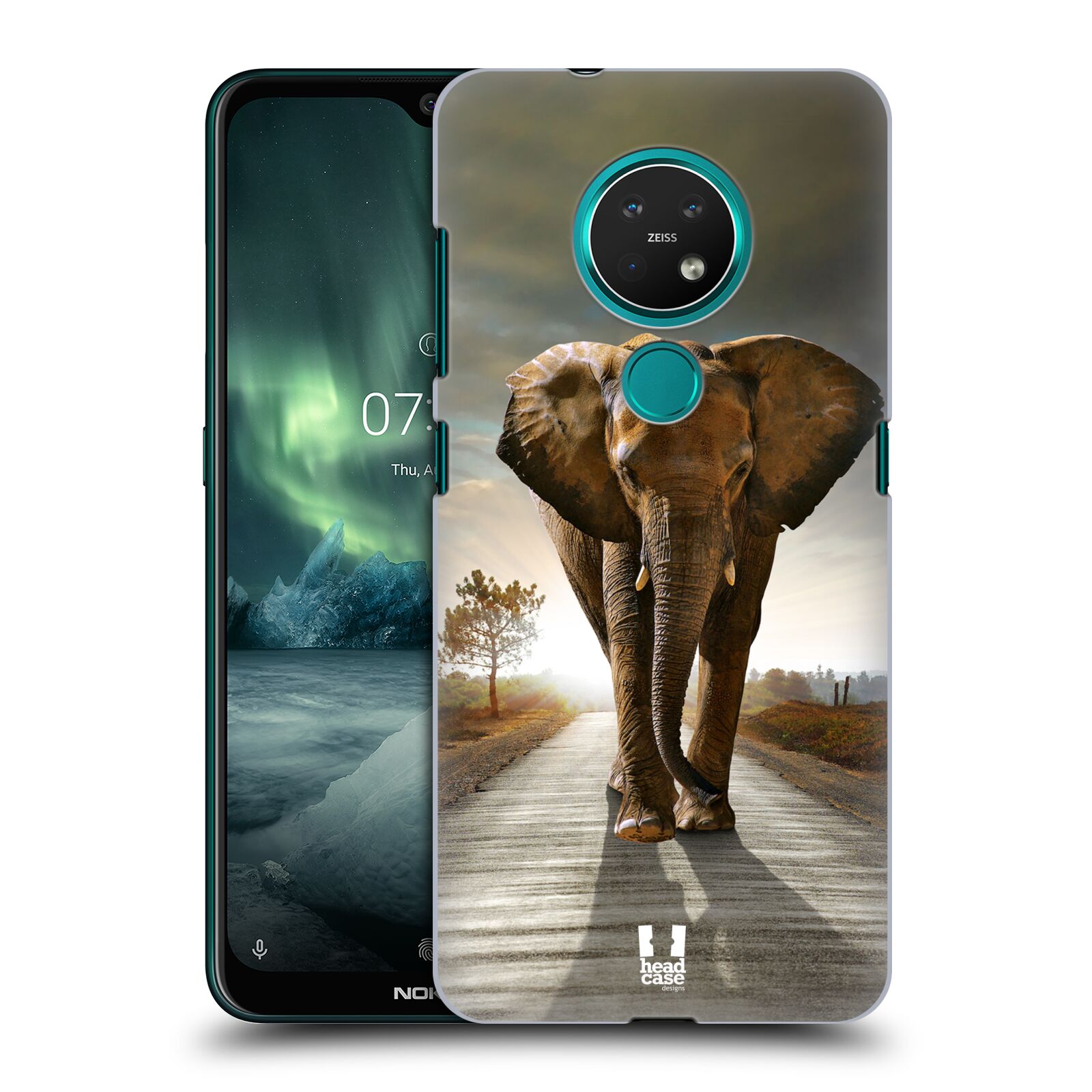 Pouzdro na mobil NOKIA 7.2 - HEAD CASE - vzor Divočina, Divoký život a zvířata foto AFRIKA KRÁČEJÍCI SLON