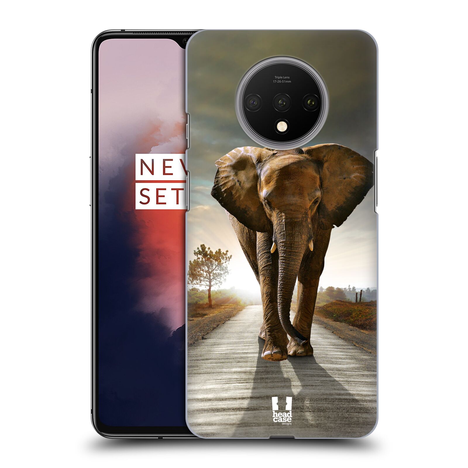 Zadní obal pro mobil OnePlus 7T - HEAD CASE - Svět zvířat kráčející slon