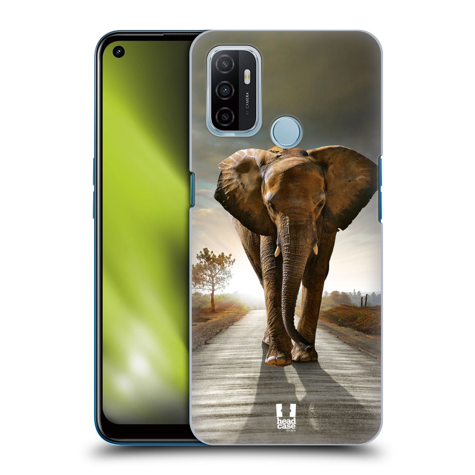 Zadní obal pro mobil Oppo A53 / A53s - HEAD CASE - Svět zvířat kráčející slon