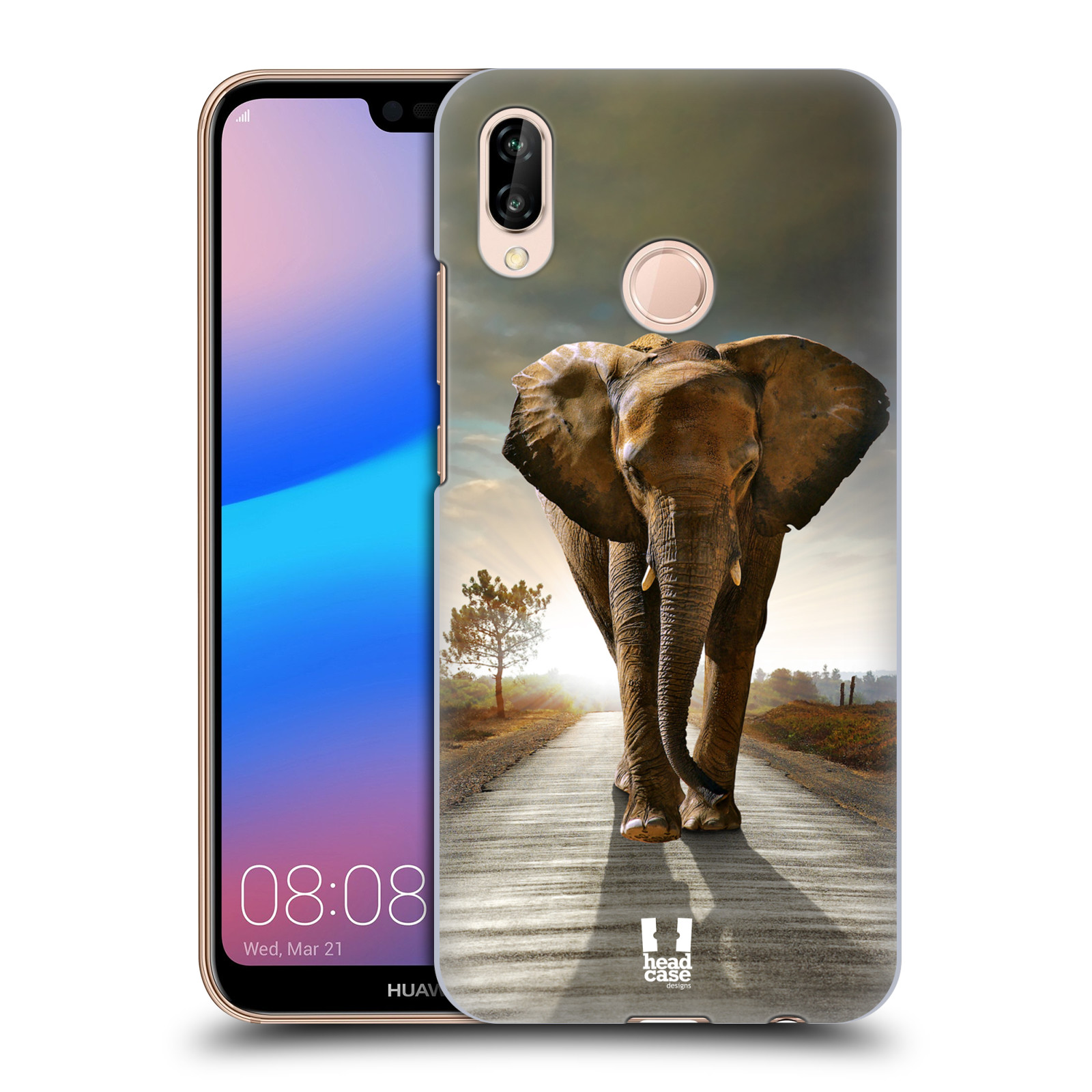 Zadní obal pro mobil Huawei P20 LITE - HEAD CASE - Svět zvířat kráčející slon