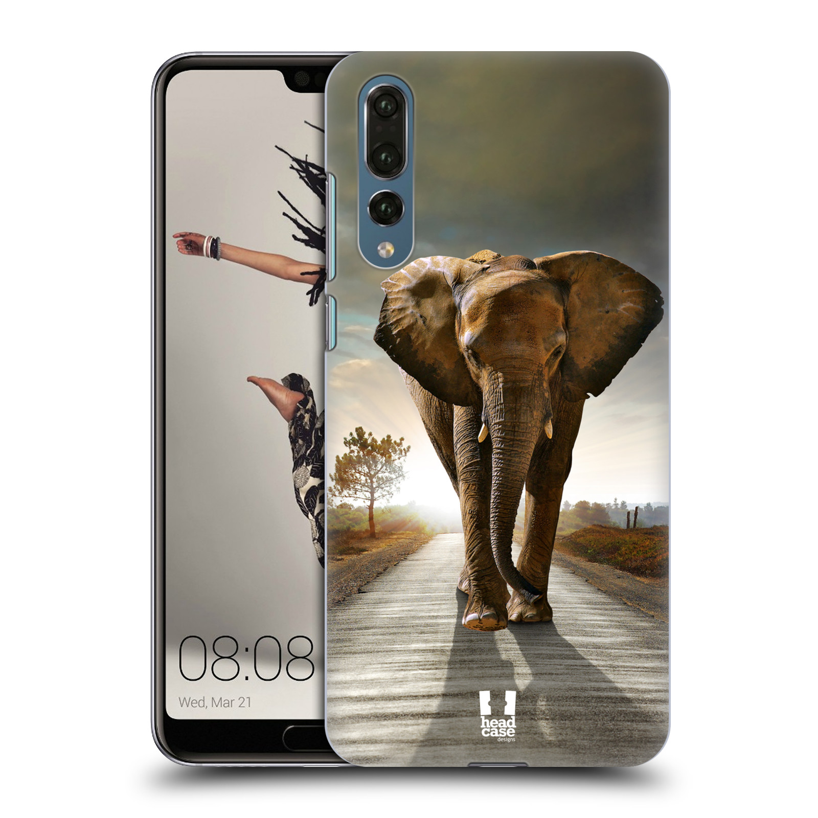 Zadní obal pro mobil Huawei P20 PRO - HEAD CASE - Svět zvířat kráčející slon