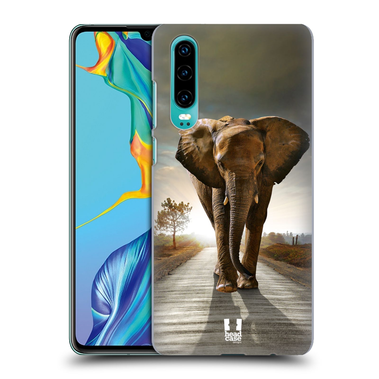 Zadní obal pro mobil Huawei P30 - HEAD CASE - Svět zvířat kráčející slon
