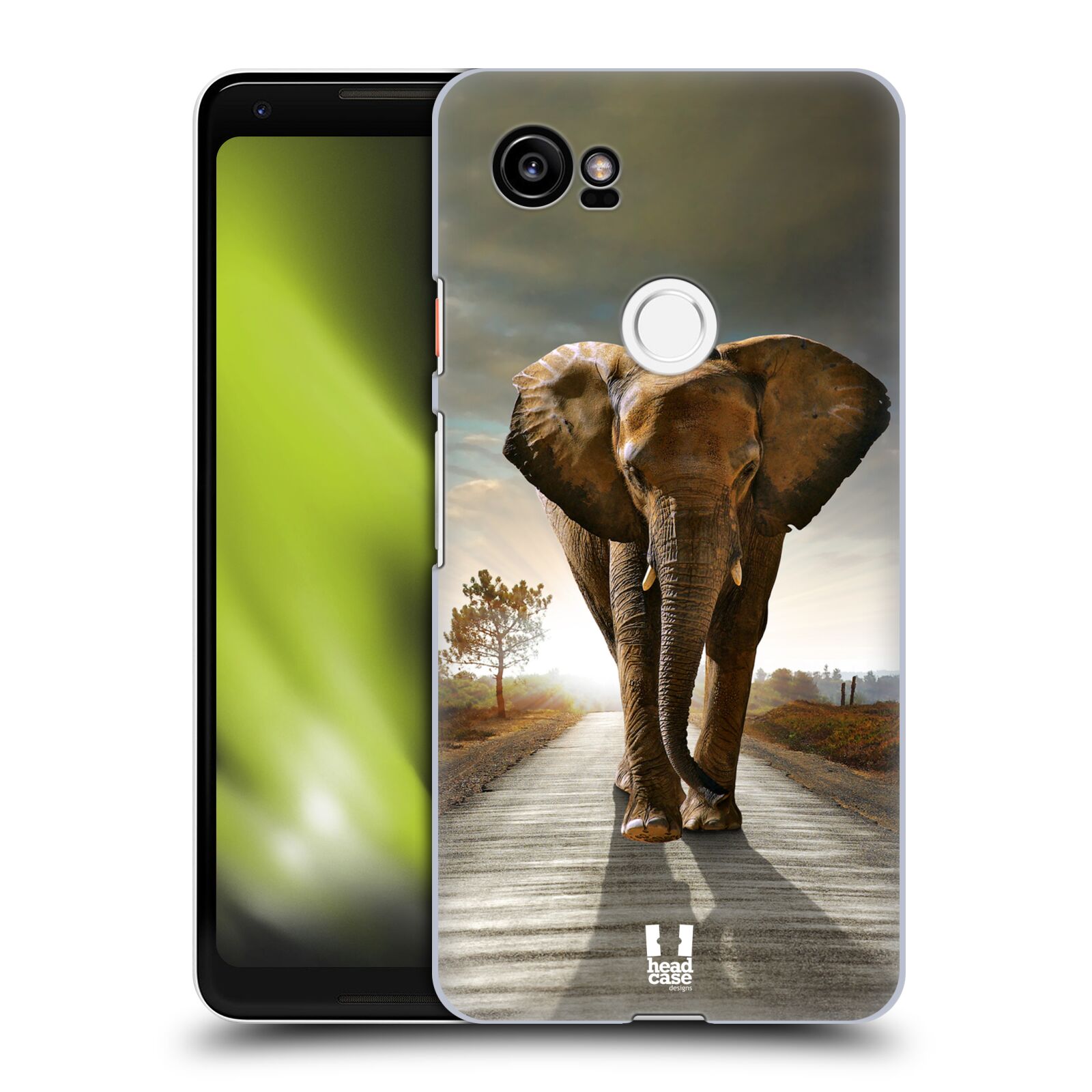 HEAD CASE plastový obal na mobil Google Pixel 2 XL vzor Divočina, Divoký život a zvířata foto AFRIKA KRÁČEJÍCI SLON