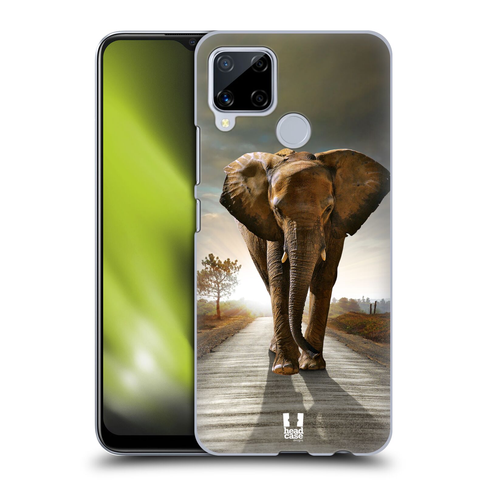 Zadní obal pro mobil Realme C15 - HEAD CASE - Svět zvířat kráčející slon