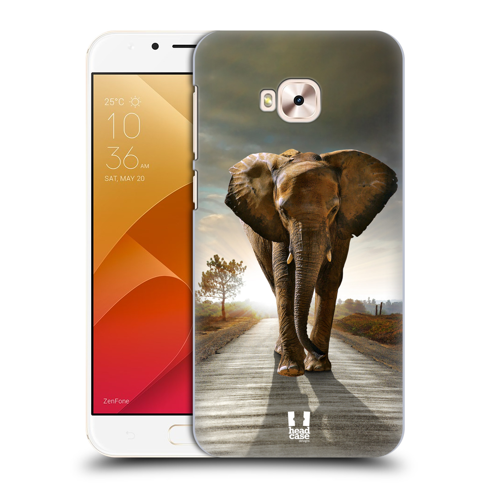 Zadní obal pro mobil Asus Zenfone 4 Selfie Pro ZD552KL - HEAD CASE - Svět zvířat kráčející slon