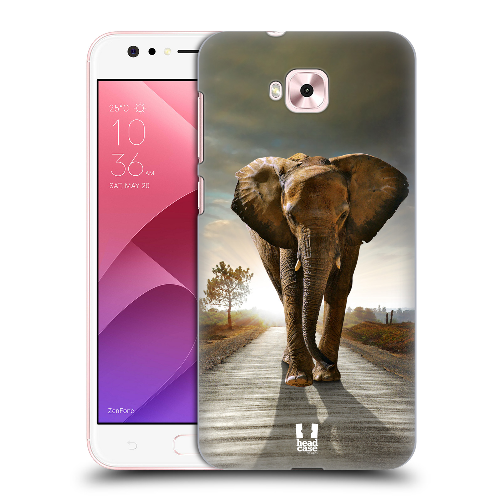 Zadní obal pro mobil Asus Zenfone 4 Selfie ZD553KL - HEAD CASE - Svět zvířat kráčející slon