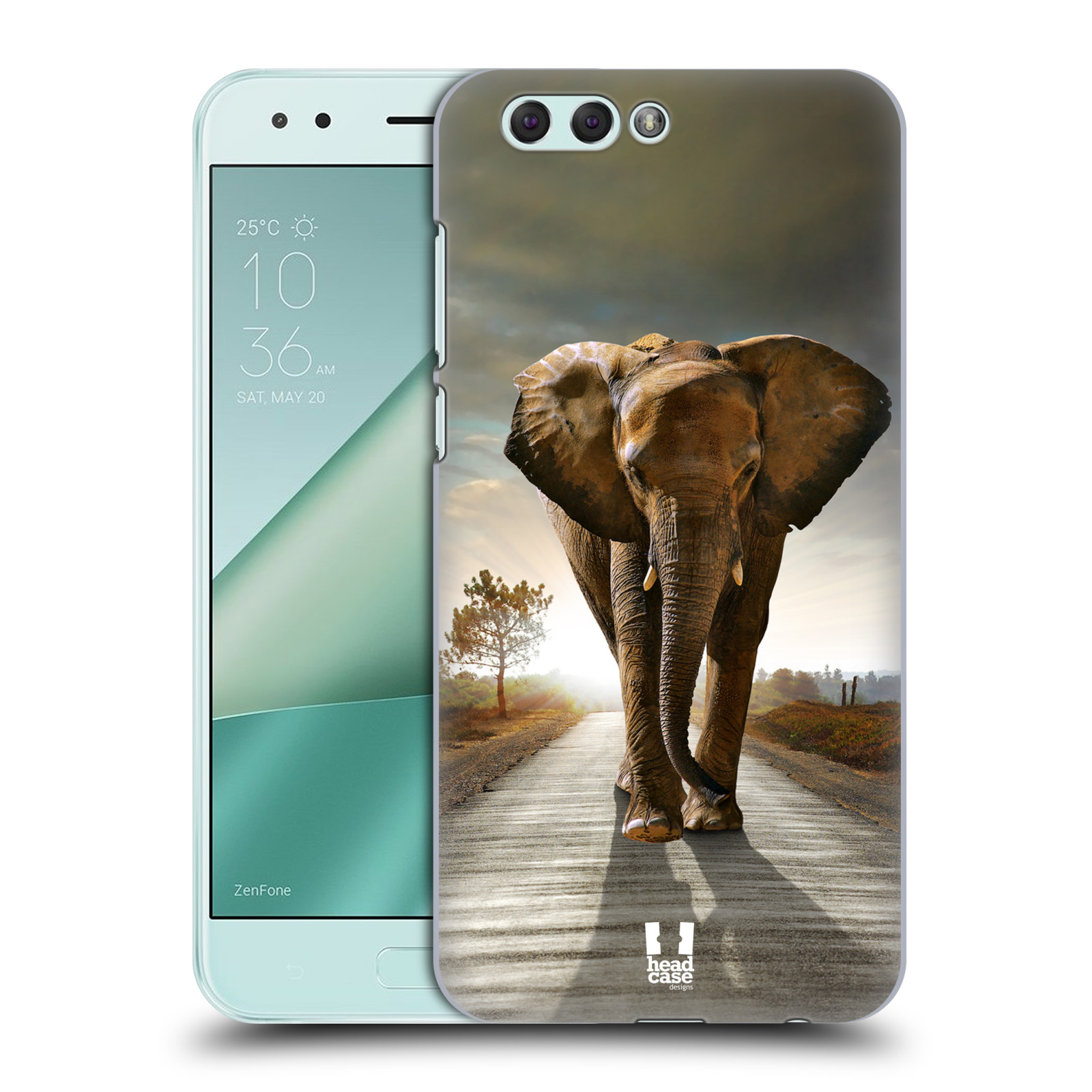 HEAD CASE plastový obal na mobil Asus Zenfone 4 ZE554KL vzor Divočina, Divoký život a zvířata foto AFRIKA KRÁČEJÍCI SLON