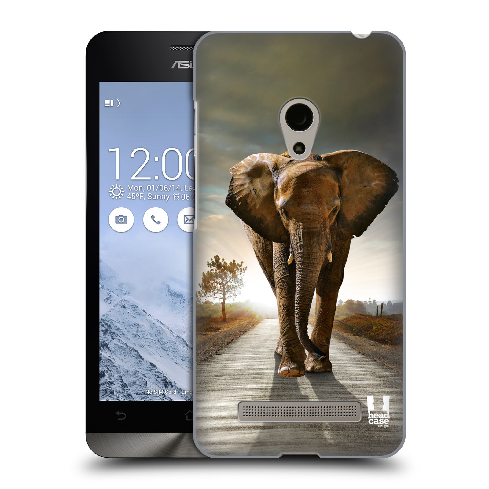 HEAD CASE plastový obal na mobil Asus Zenfone 5 vzor Divočina, Divoký život a zvířata foto AFRIKA KRÁČEJÍCI SLON