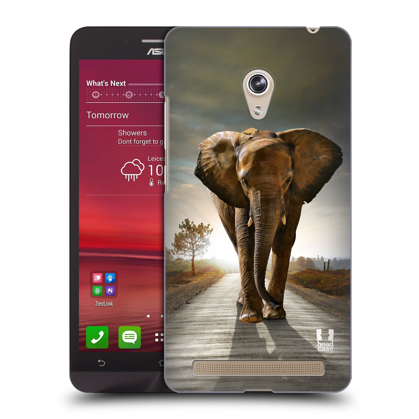 HEAD CASE plastový obal na mobil Asus Zenfone 6 vzor Divočina, Divoký život a zvířata foto AFRIKA KRÁČEJÍCI SLON