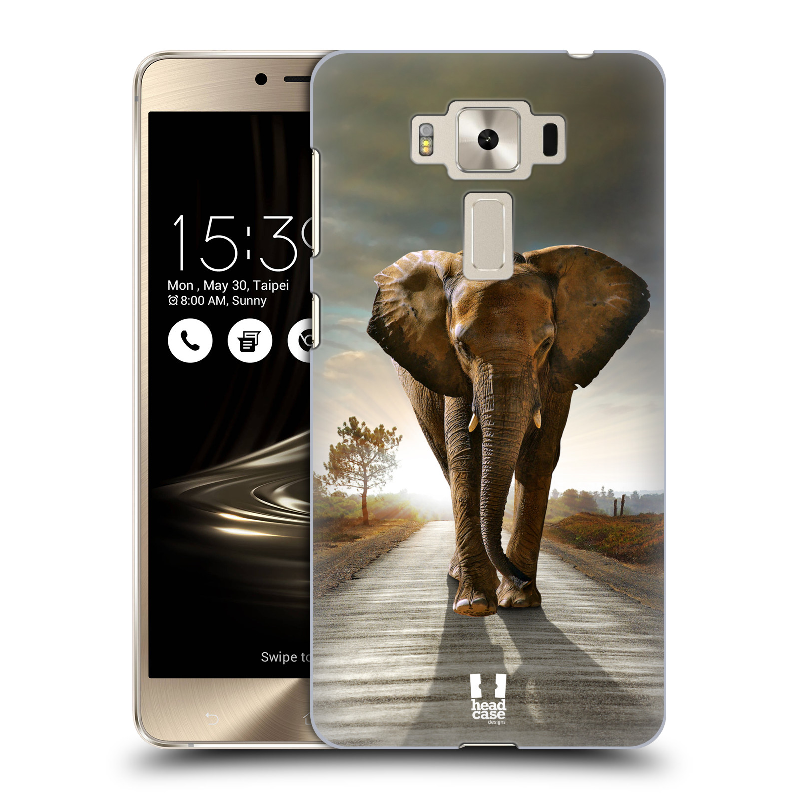HEAD CASE plastový obal na mobil Asus Zenfone 3 DELUXE ZS550KL vzor Divočina, Divoký život a zvířata foto AFRIKA KRÁČEJÍCI SLON
