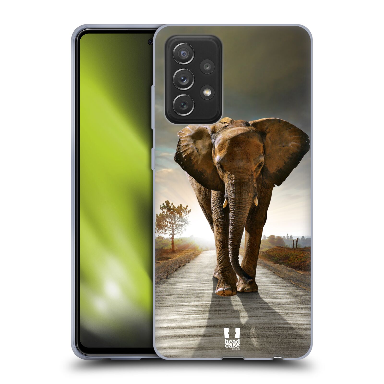 Zadní obal pro mobil Samsung Galaxy A72 / A72 5G - HEAD CASE - Svět zvířat kráčející slon
