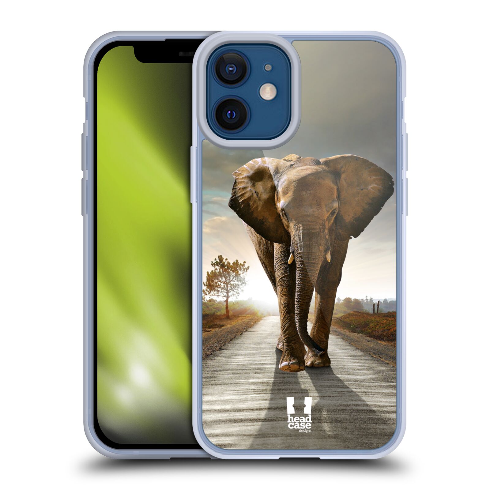 Plastový obal na mobil Apple Iphone 12 MINI vzor Divočina, Divoký život a zvířata foto AFRIKA KRÁČEJÍCI SLON