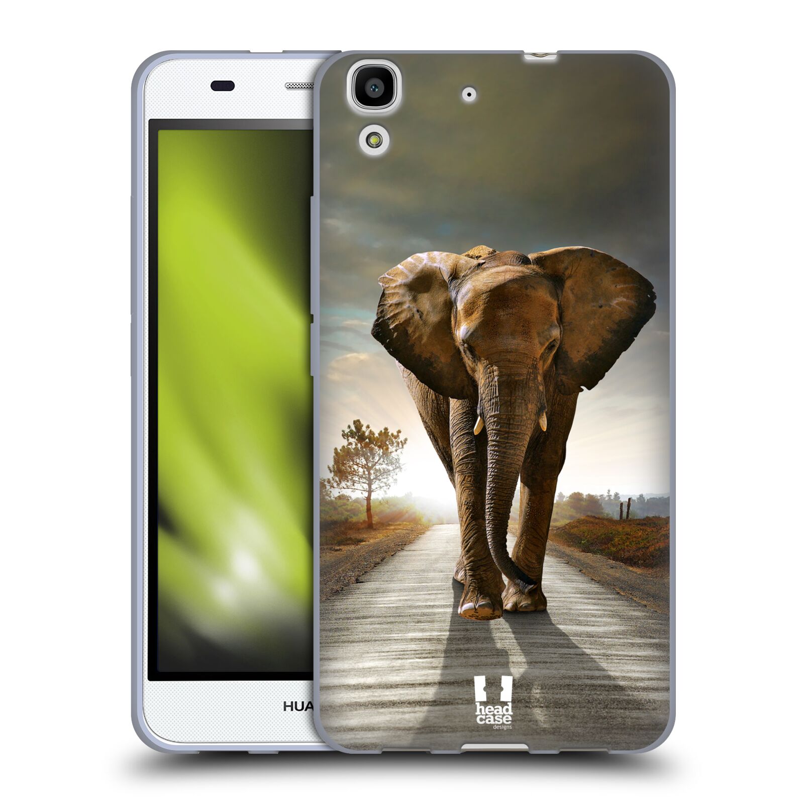 HEAD CASE silikonový obal na mobil HUAWEI Y6 vzor Divočina, Divoký život a zvířata foto AFRIKA KRÁČEJÍCI SLON