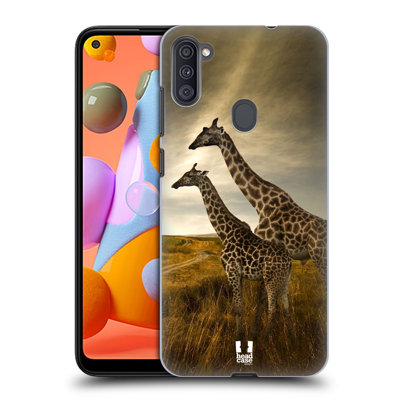 Zadní obal pro mobil Samsung Galaxy A11 - HEAD CASE - Svět zvířat žirafy