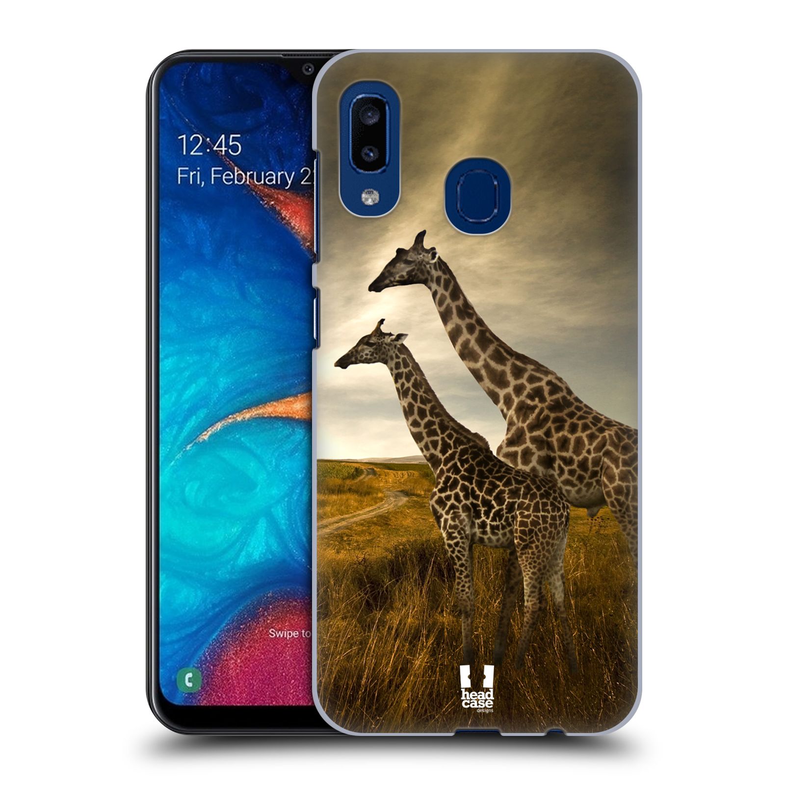 Zadní obal pro mobil Samsung Galaxy A20 - HEAD CASE - Svět zvířat žirafy