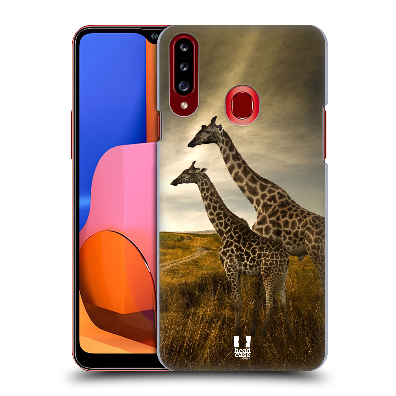 Zadní obal pro mobil Samsung Galaxy A20s - HEAD CASE - Svět zvířat žirafy