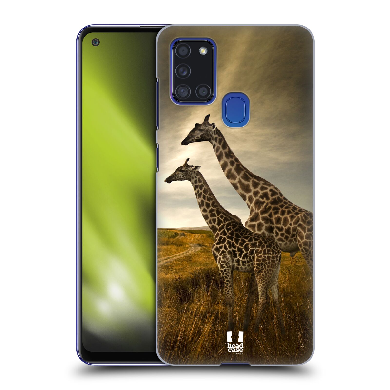 Zadní obal pro mobil Samsung Galaxy A21s - HEAD CASE - Svět zvířat žirafy