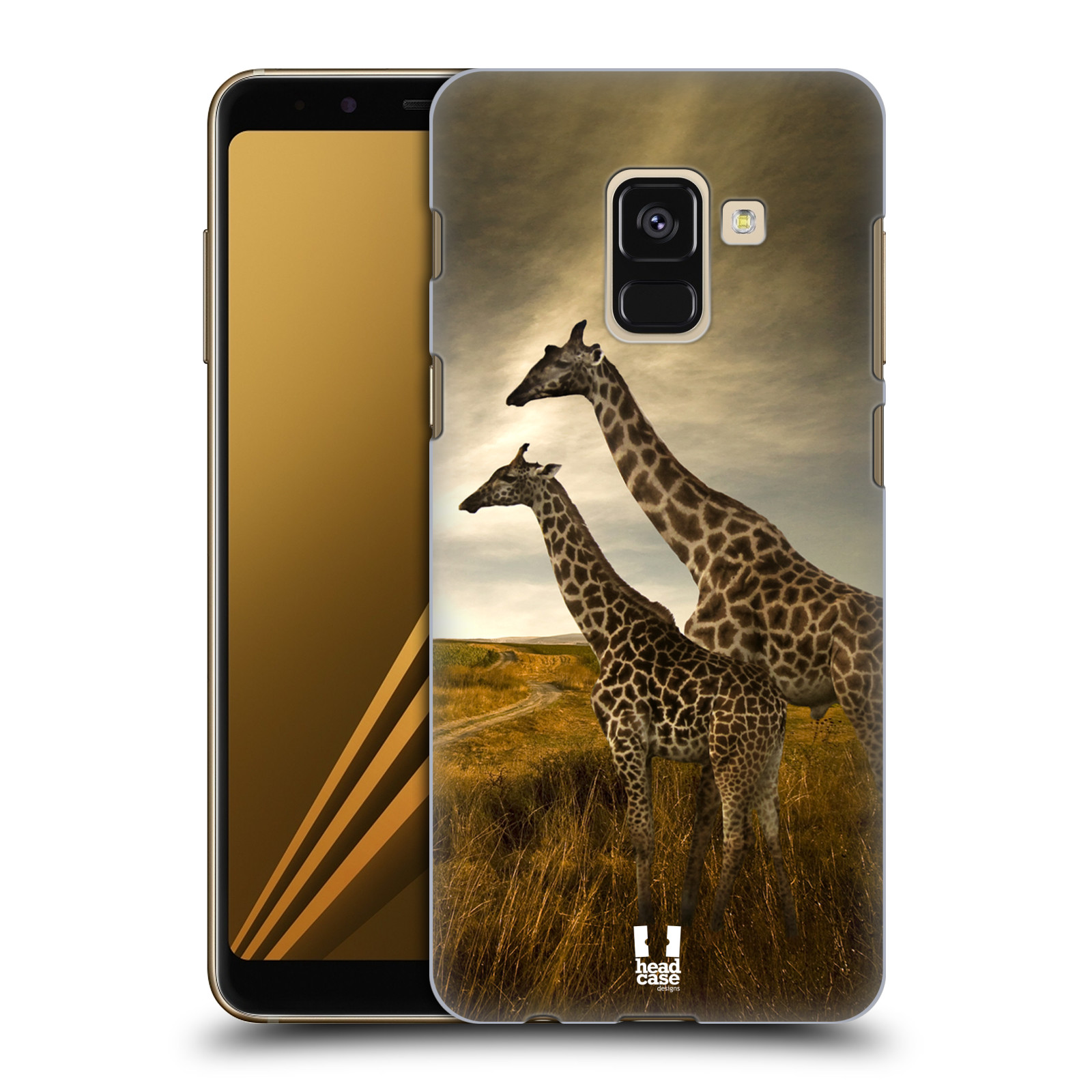 Zadní obal pro mobil Samsung Galaxy A8+ - HEAD CASE - Svět zvířat žirafy