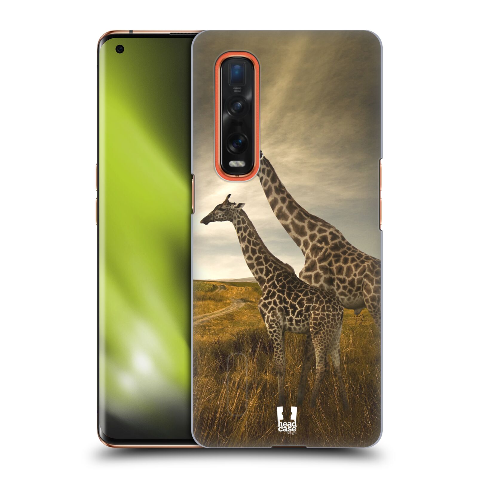 Zadní obal pro mobil Oppo Find X2 PRO - HEAD CASE - Svět zvířat žirafy