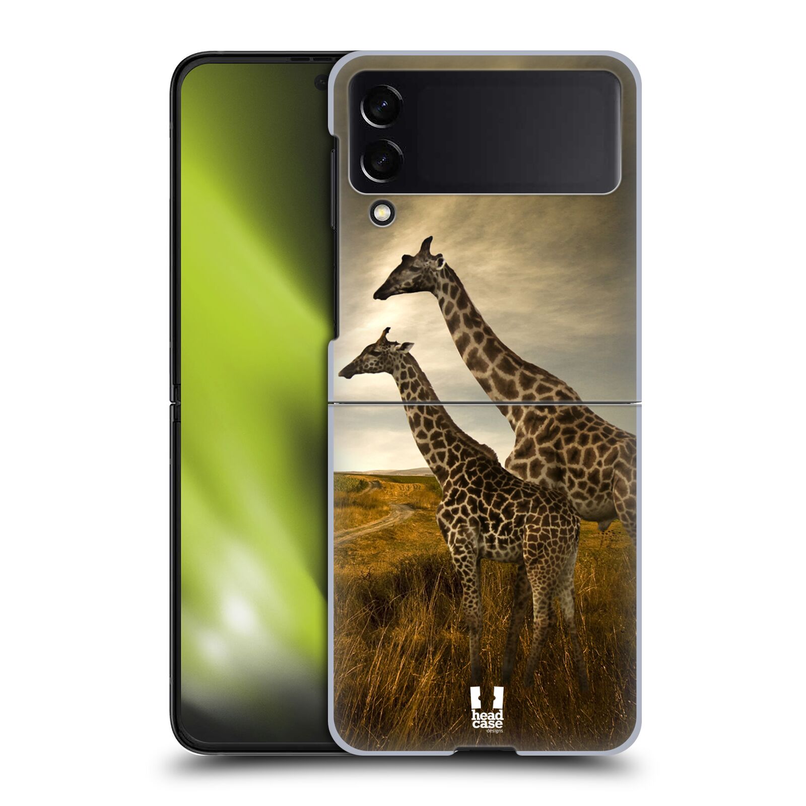 Zadní obal pro mobil Samsung Z Flip 3 5G - HEAD CASE - Svět zvířat žirafy