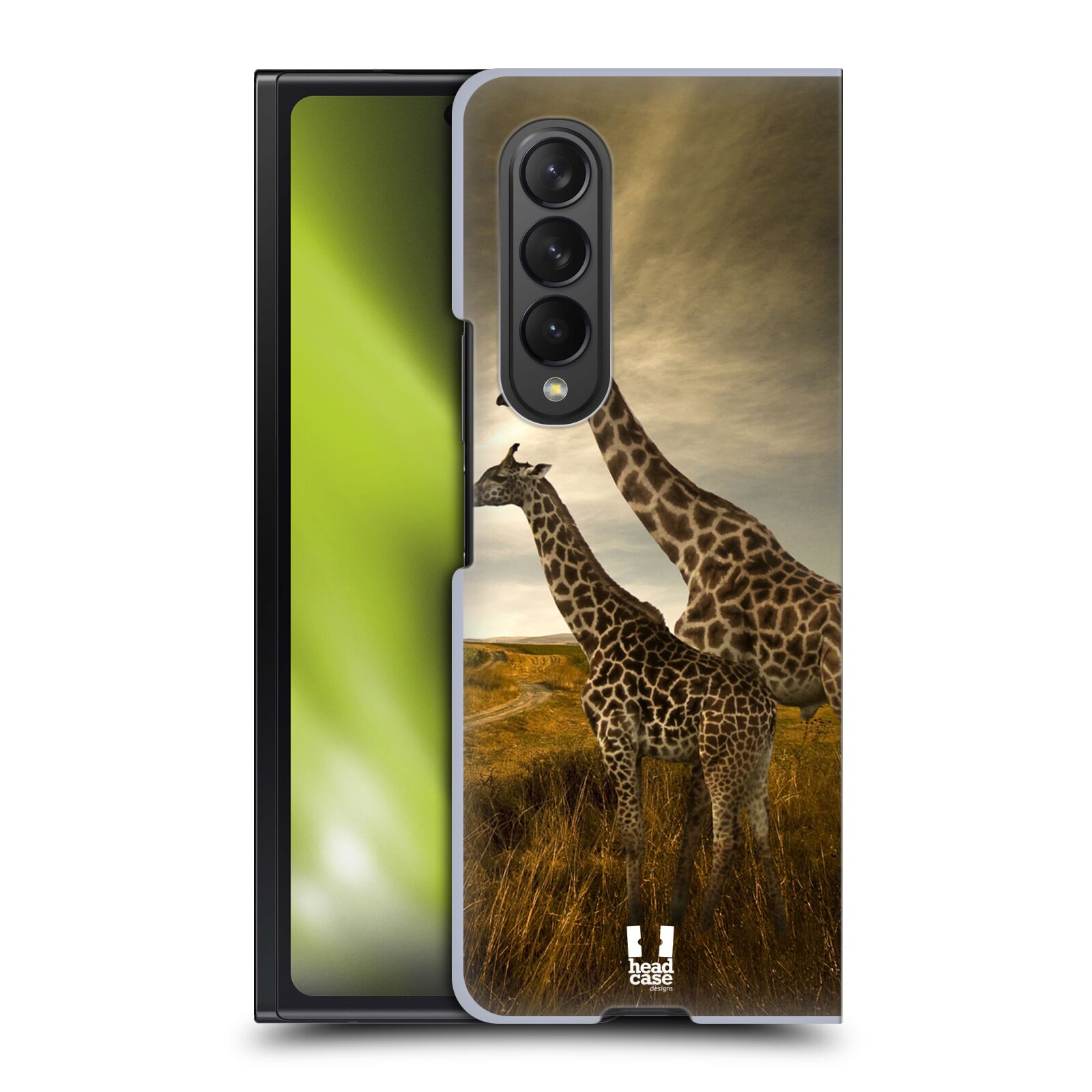 Zadní obal pro mobil Samsung Galaxy Z Fold 3 5G - HEAD CASE - Svět zvířat žirafy