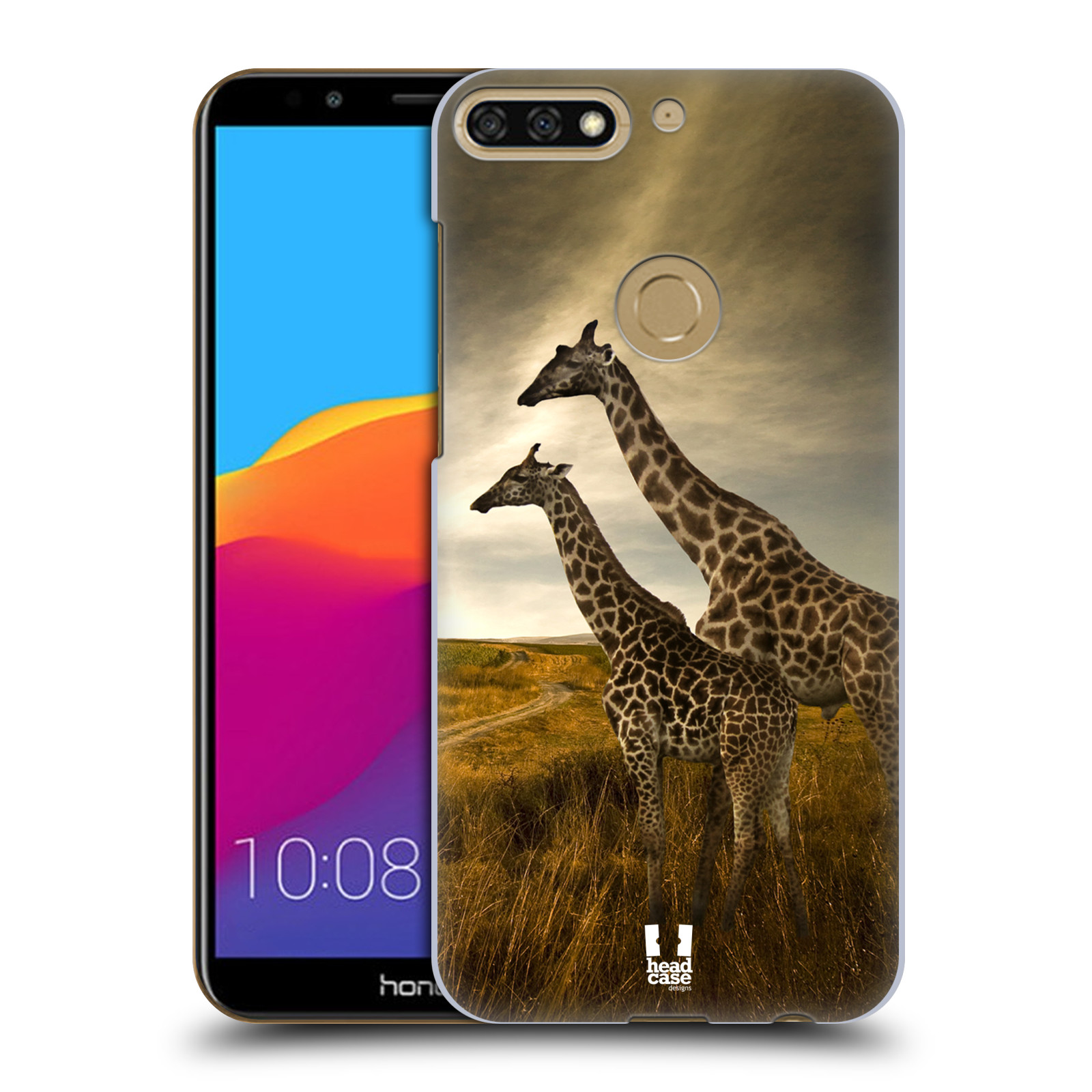 HEAD CASE plastový obal na mobil Honor 7c vzor Divočina, Divoký život a zvířata foto AFRIKA ŽIRAFY VÝHLED