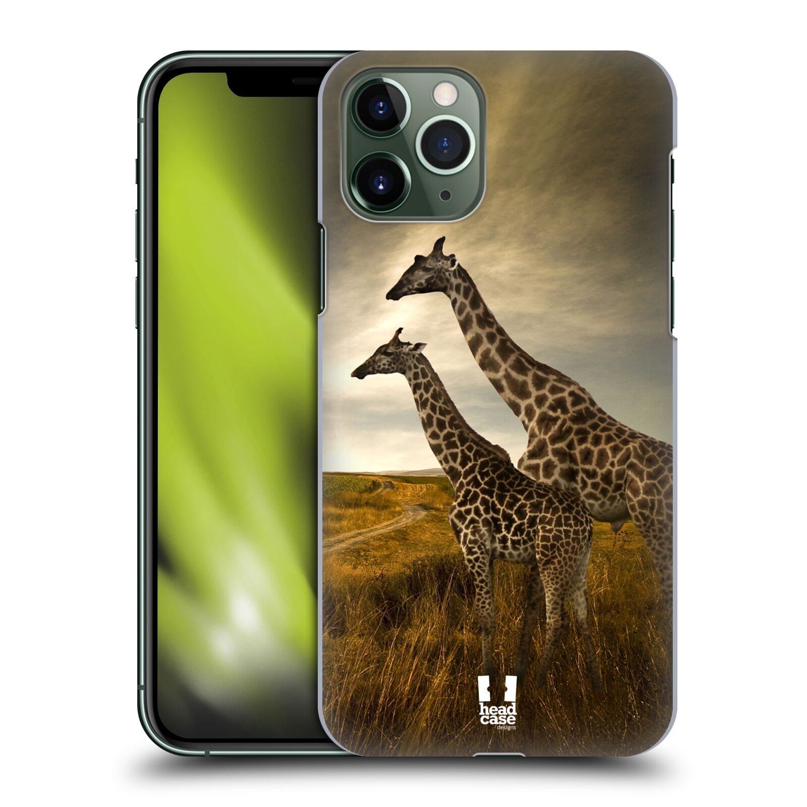 Pouzdro na mobil Apple Iphone 11 PRO - HEAD CASE - vzor Divočina, Divoký život a zvířata foto AFRIKA ŽIRAFY VÝHLED
