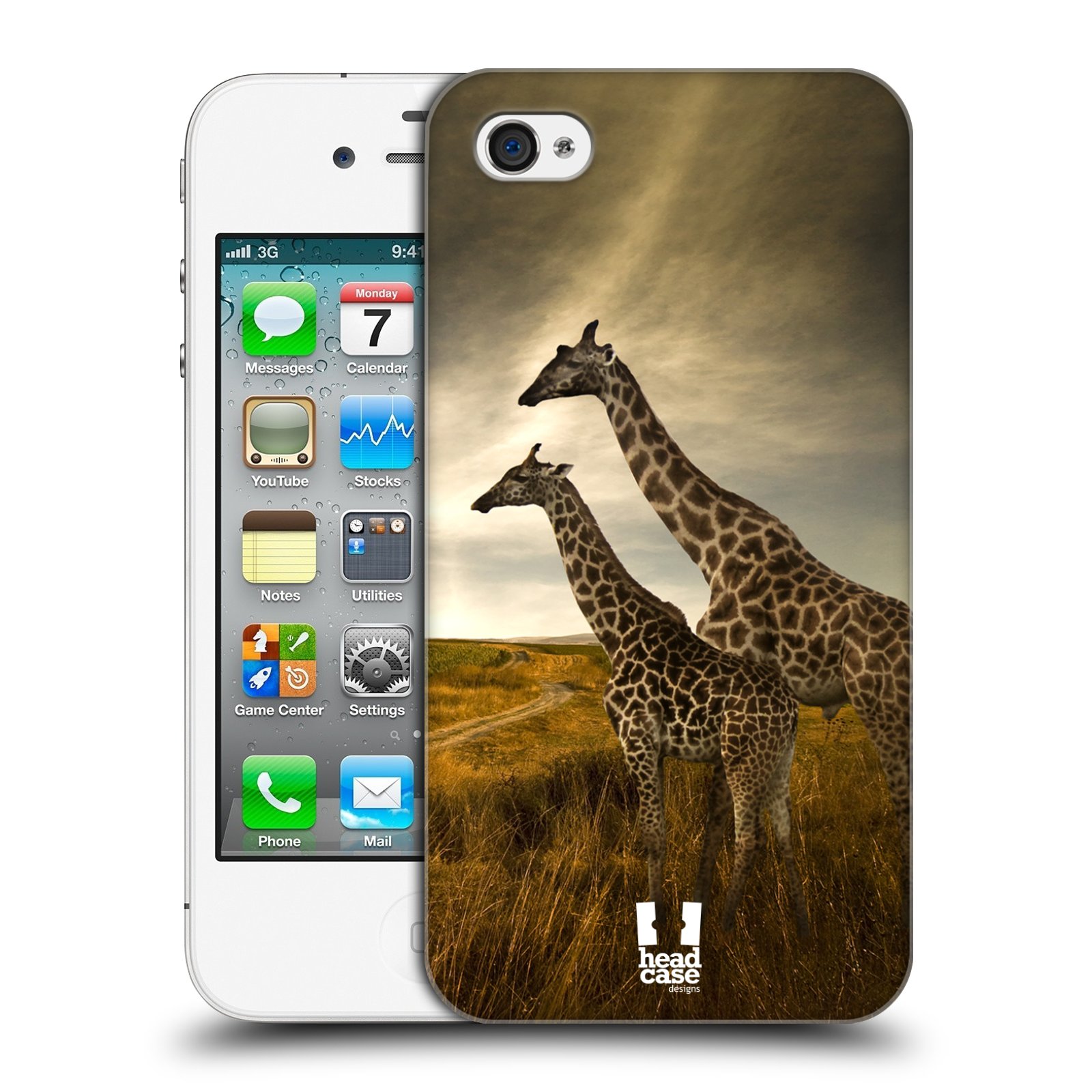 Zadní obal pro mobil Apple Iphone 4/4S - HEAD CASE - Svět zvířat žirafy