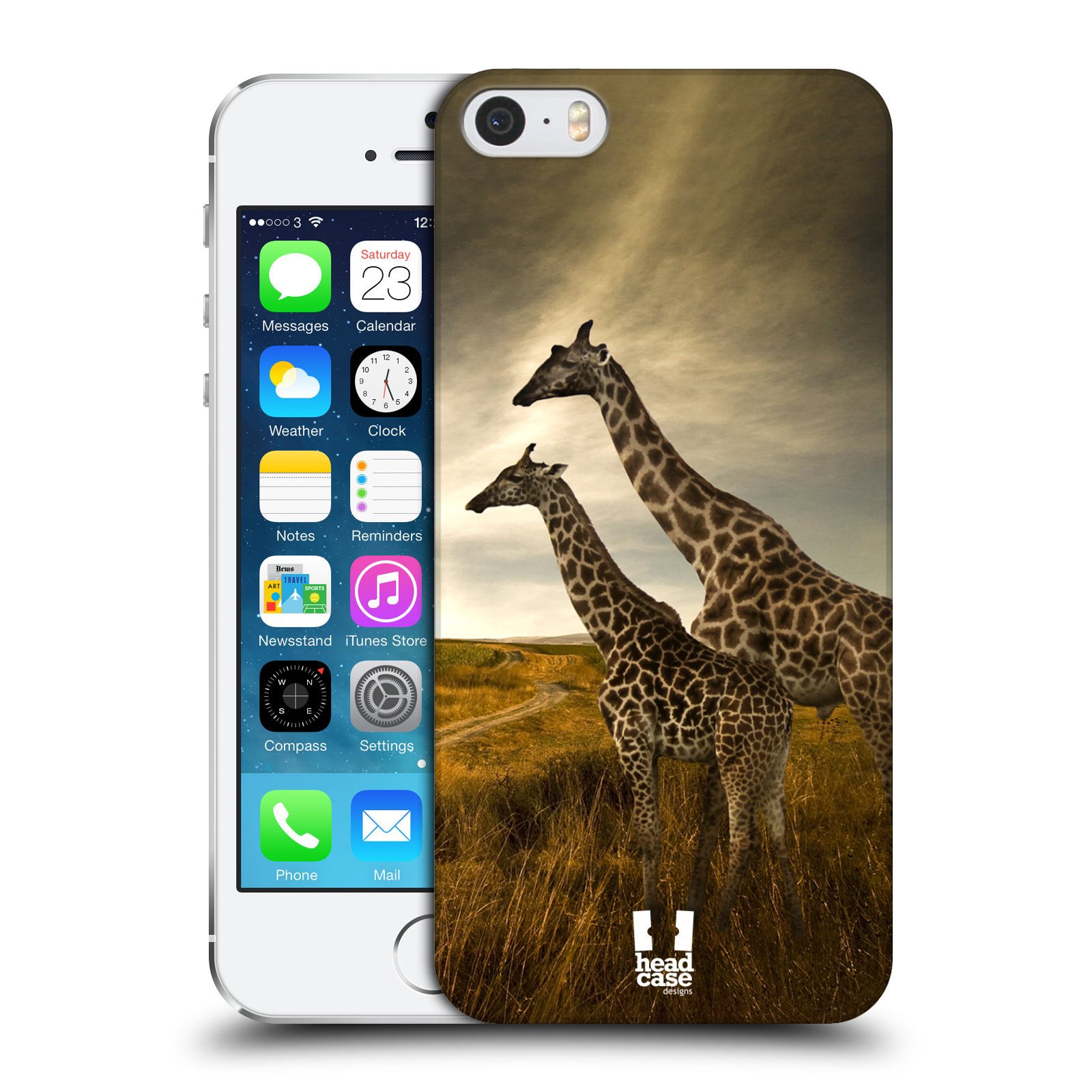 Zadní obal pro mobil Apple Iphone 5/5S/SE 2015 - HEAD CASE - Svět zvířat žirafy